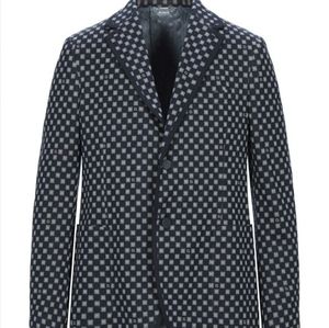 Gucci men's interlocking logo two button jacket